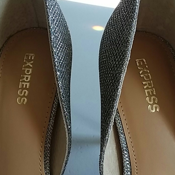Express silver sparkle glitzy heels pumps - Picture 5 of 9